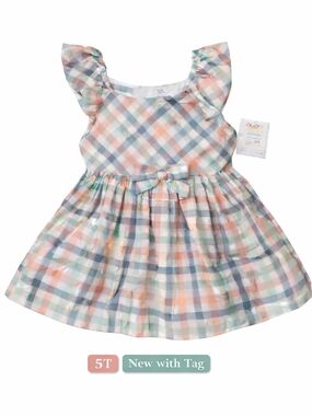 Just One You Carter's Pastel Plaid Dress - Mint, Pink, Gray